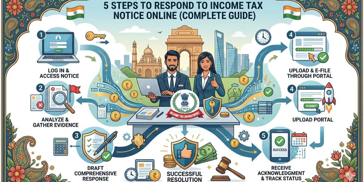 5 Steps to Respond to Income Tax Notice Online (Complete Guide)